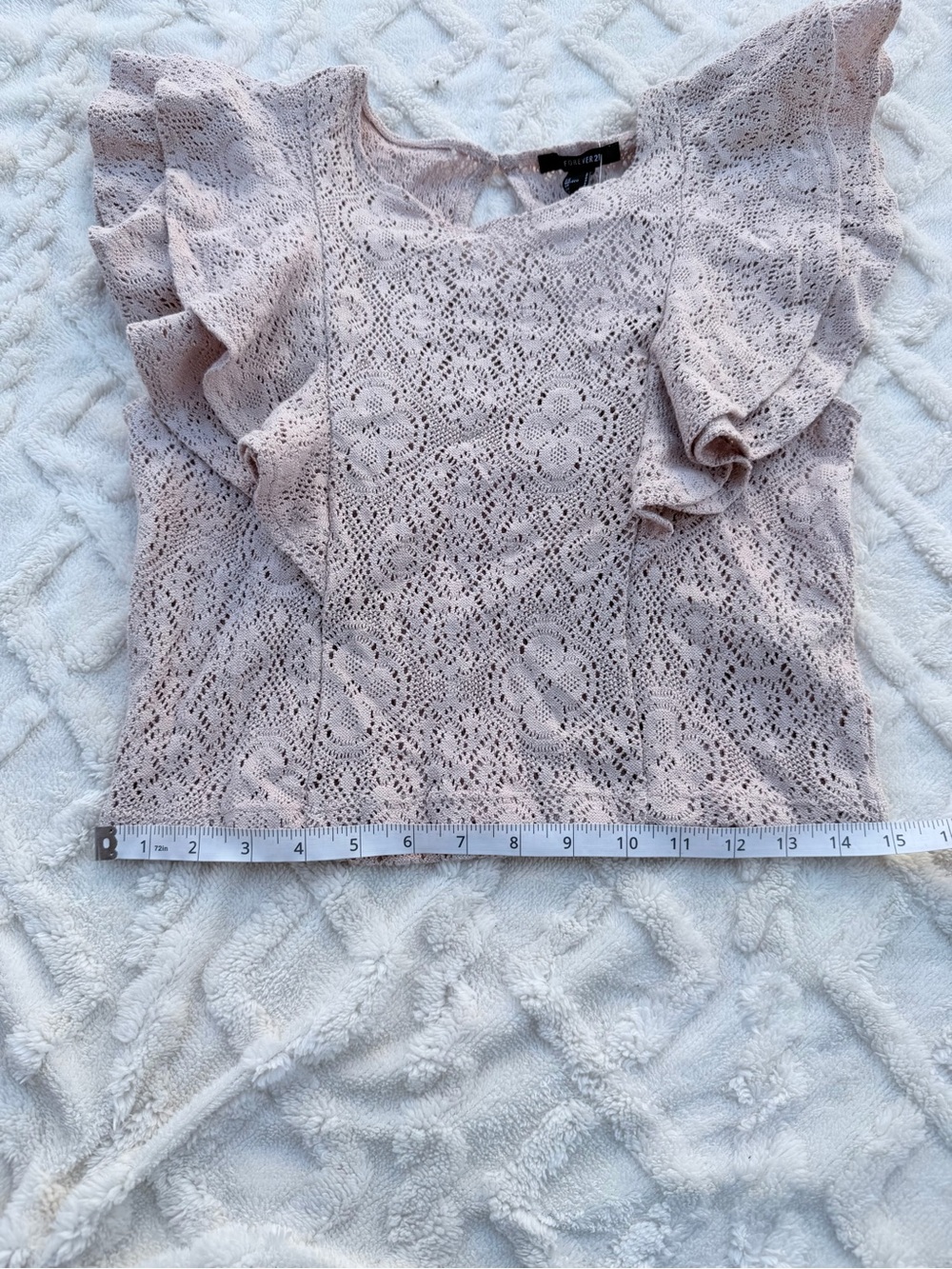 Elegant Lace Ruffle Top - Picture 6 of 8
